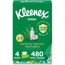 Kleenex Lotion 3-Ply Facial Tissue - 4pk/480ct