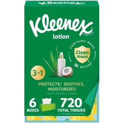 Kleenex Lotion 3-Ply Facial Tissue - 6pk/720ct