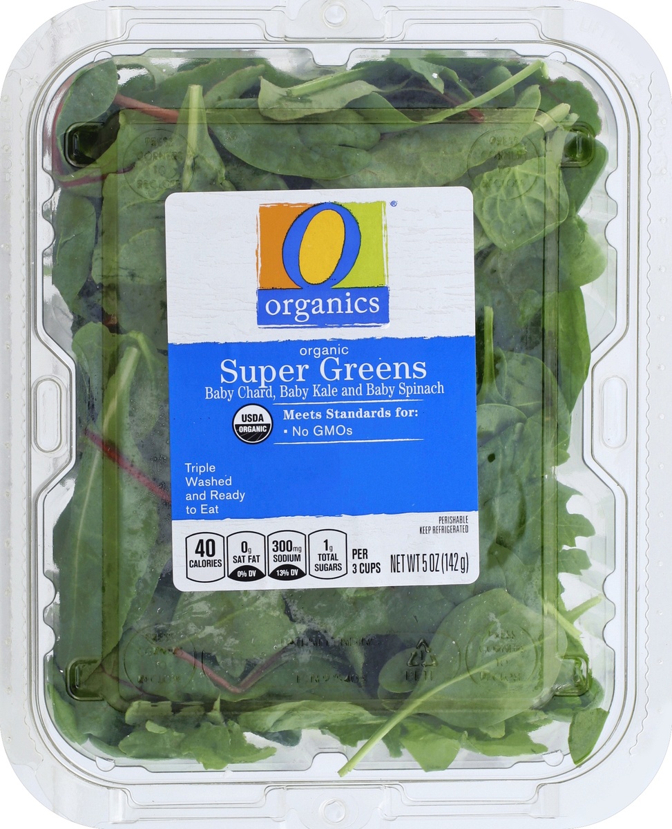 slide 3 of 4, O Orgnc Salad Blend Super Greens, 