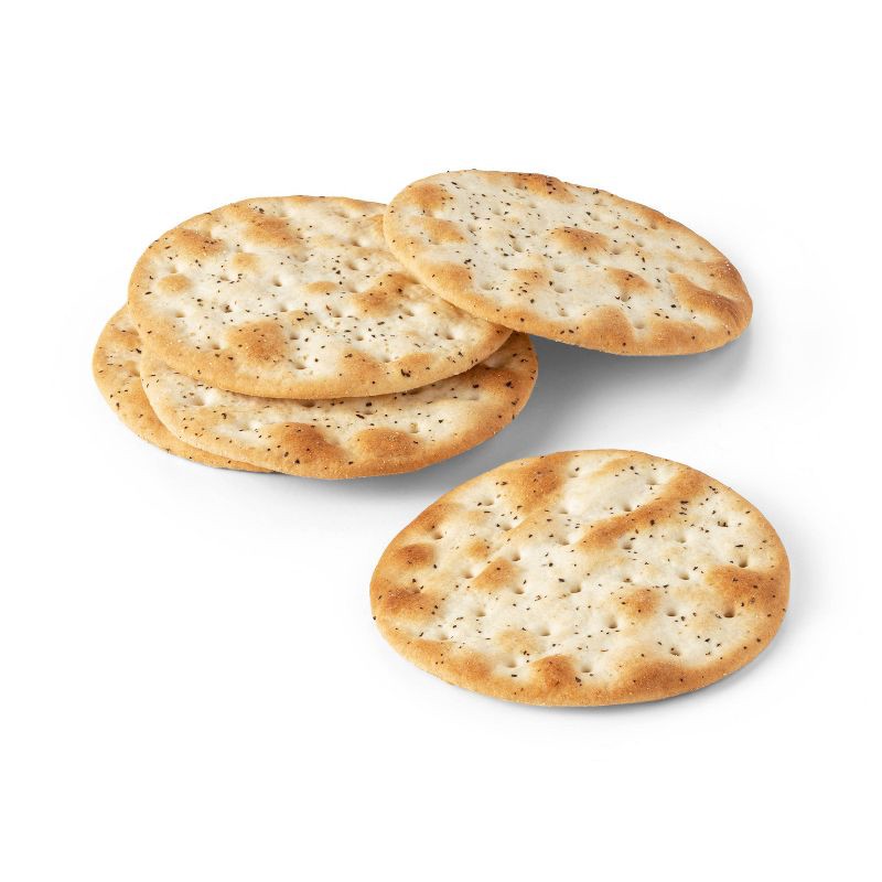 slide 2 of 4, Cracked Pepper Water Crackers - 4.4oz - Good & Gather™, 4.4 oz