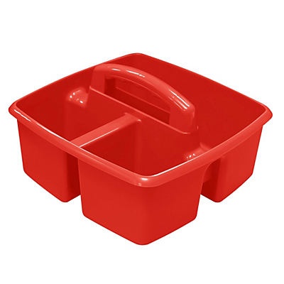 slide 1 of 1, Storex Small Red 3-Compartment Storage Caddy, 1 ct