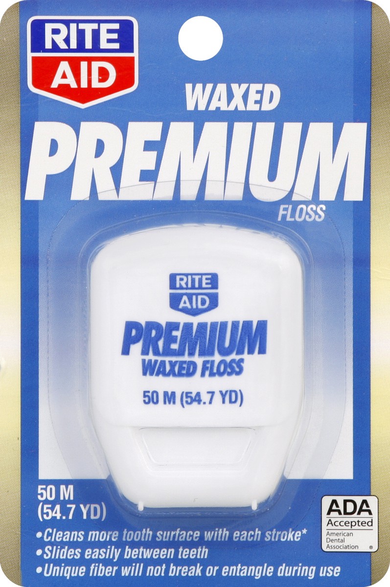 slide 2 of 3, Rite Aid Ra Floss Prem Wax 54.7Yd, 54.7 yd