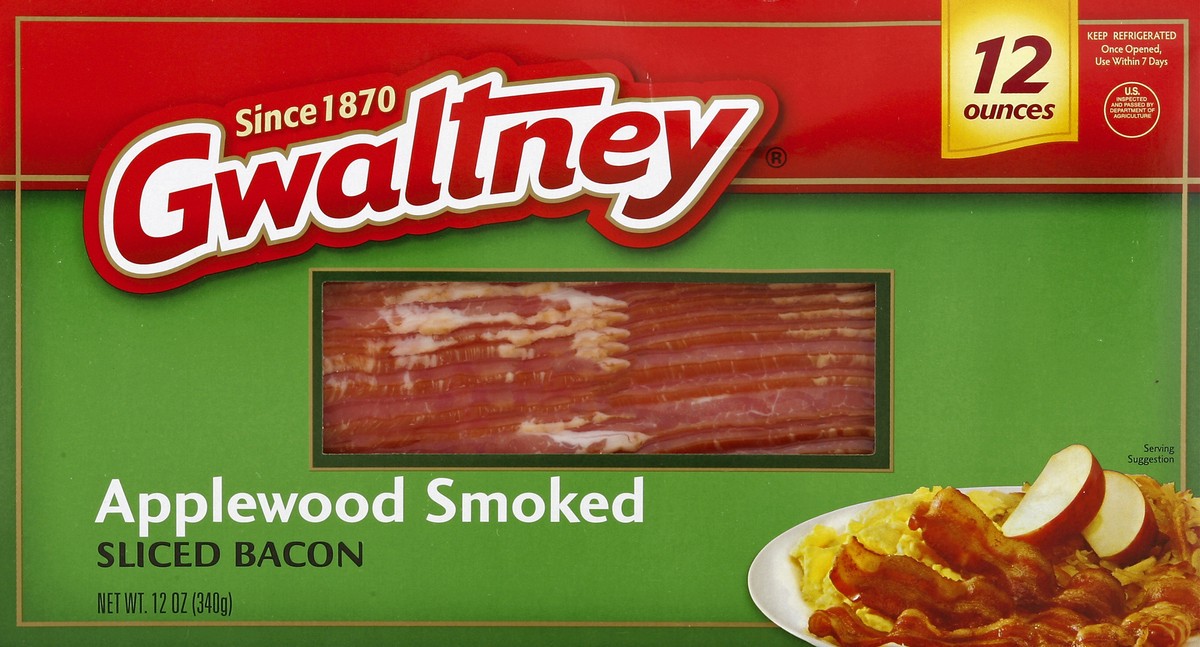 slide 1 of 5, Gwaltney Bacon 12 oz, 12 oz