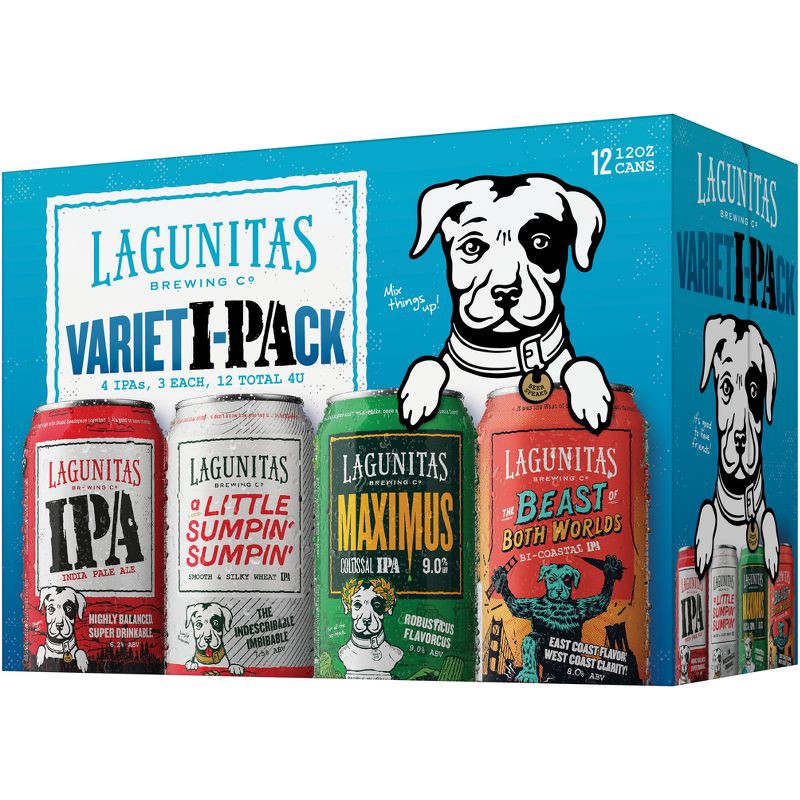 slide 3 of 3, Lagunitas Variety Pack - 12pk/12 fl oz Cans, 12 ct; 12 fl oz