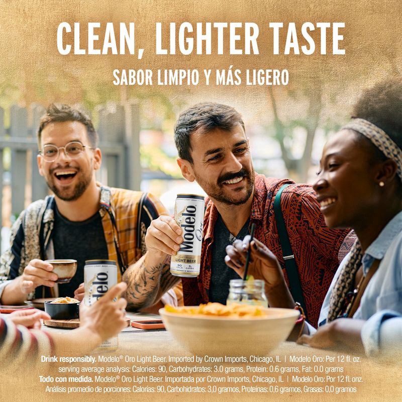 slide 3 of 8, Modelo Especial Modelo Oro Lager Light Beer - 12pk/12 fl oz Cans, 12 ct; 12 fl oz