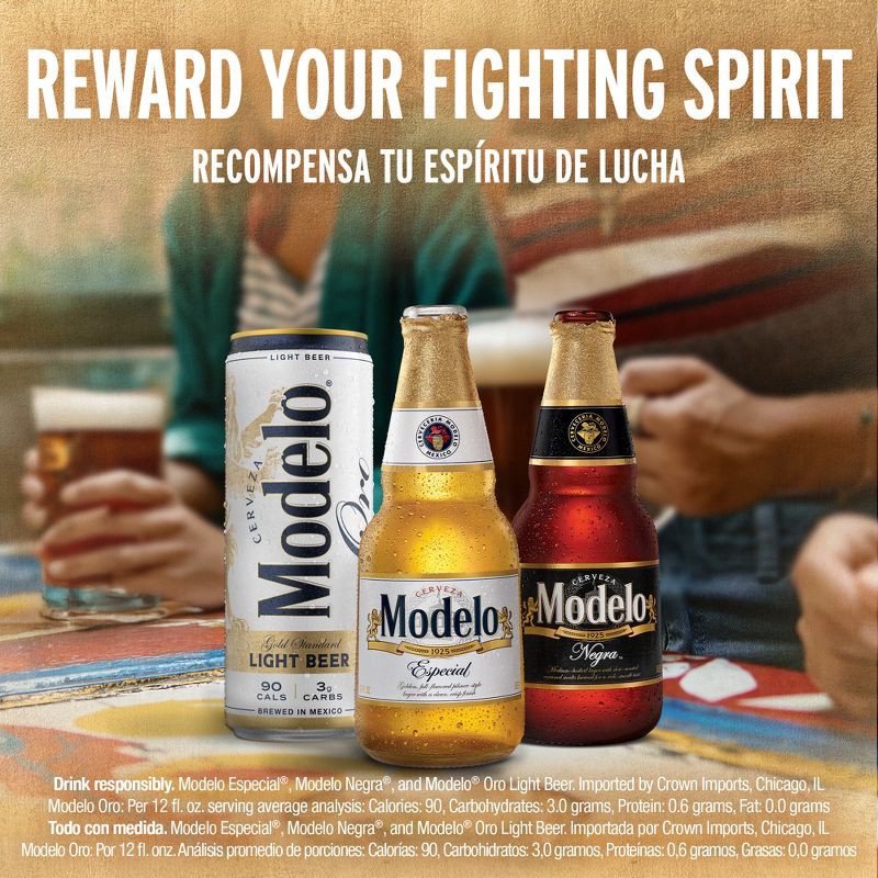 slide 5 of 8, Modelo Especial Modelo Oro Lager Light Beer - 12pk/12 fl oz Cans, 12 ct; 12 fl oz