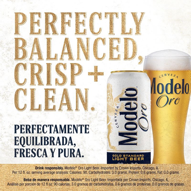 slide 5 of 10, Modelo Especial Modelo Oro Lager Light Beer - 12pk/12 fl oz Cans, 12 ct; 12 fl oz