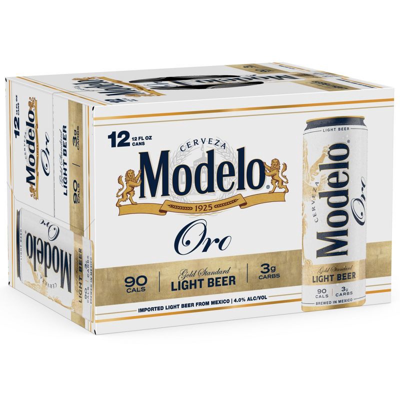 slide 8 of 8, Modelo Especial Modelo Oro Lager Light Beer - 12pk/12 fl oz Cans, 12 ct; 12 fl oz
