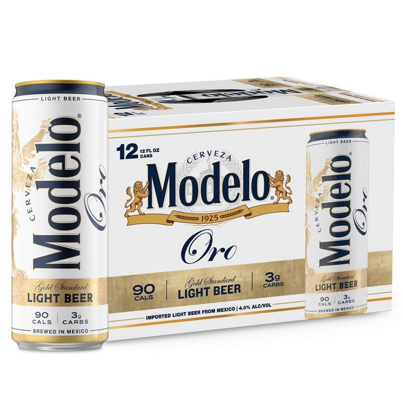 slide 1 of 12, Modelo Especial Modelo Oro Lager Light Beer - 12pk/12 fl oz Cans, 12 ct; 12 fl oz