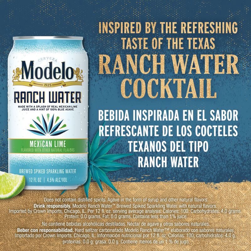 slide 4 of 7, Modelo Especial Modelo Ranch Water Spiked Sparkling Water - 6pk/12 fl oz Cans, 6 ct; 12 fl oz