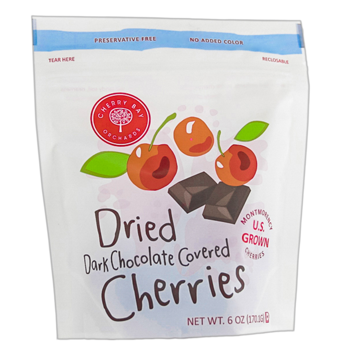 slide 1 of 1, Cherry Bay Orchards Dried Dark Chocolate Covered Cherries, 6 oz, 6 oz