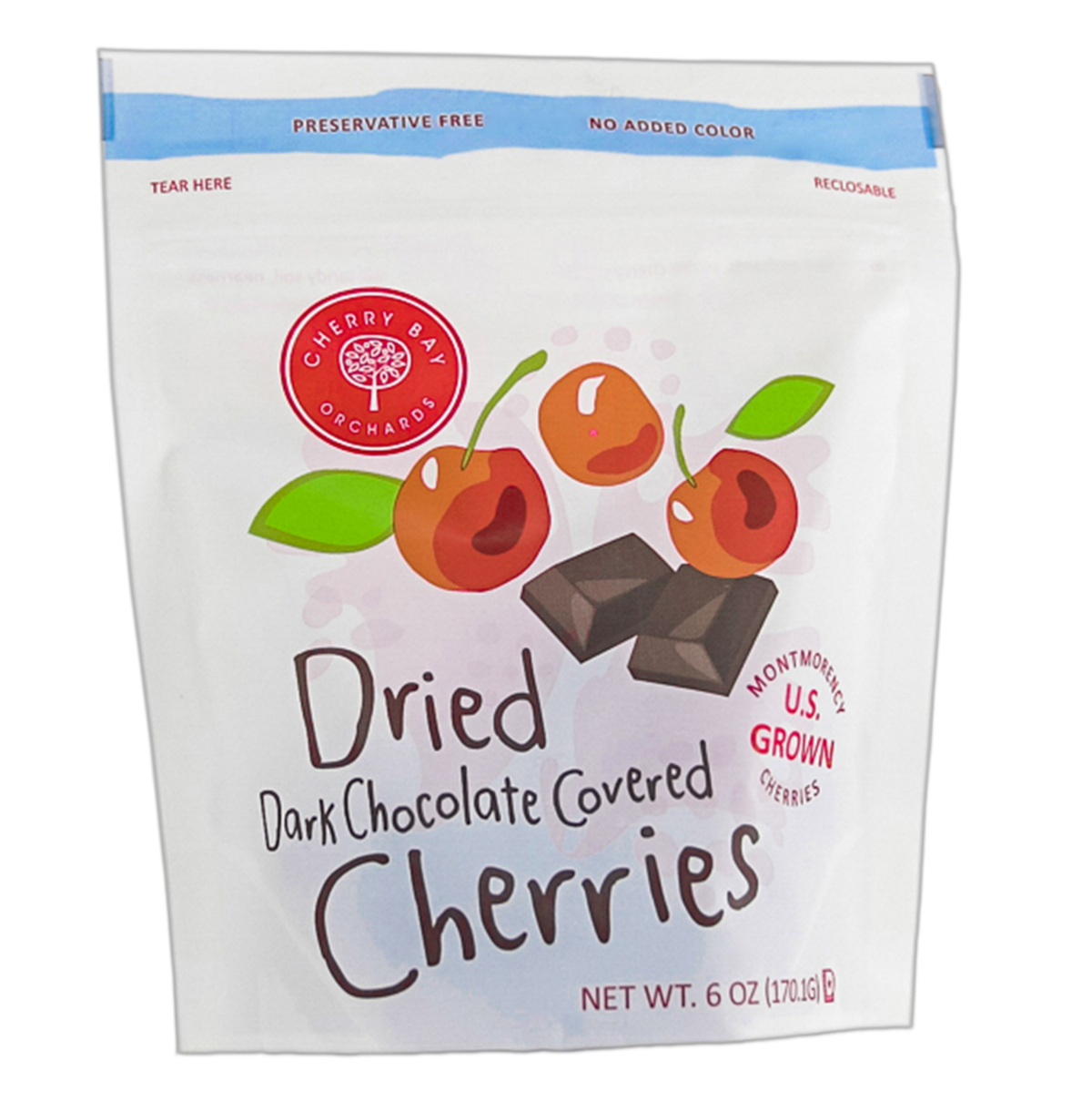 slide 1 of 1, Cherry Bay Orchards Dried Dark Chocolate Covered Cherries, 6 oz