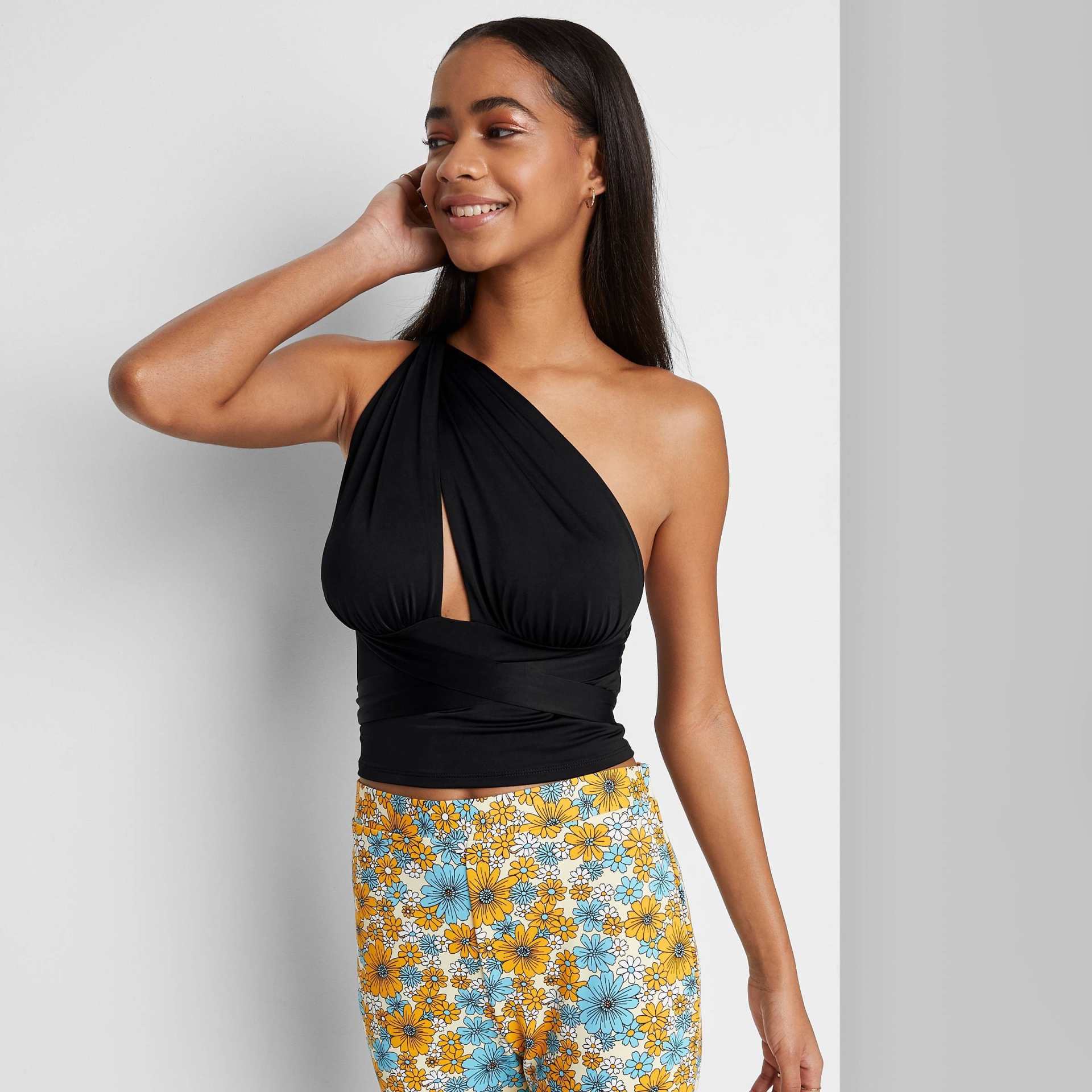 Women's Versatile Wrap Tiny Halter Top - Wild Fable Black L | Shipt Women's Versatile Wrap Tiny Halter Top - Wild Fable Black L | Shipt