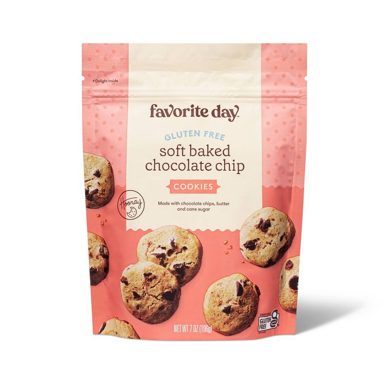 slide 1 of 3, Gluten Free Chocolate Chip Soft Baked Cookies - 7oz - Favorite Day™, 7 oz