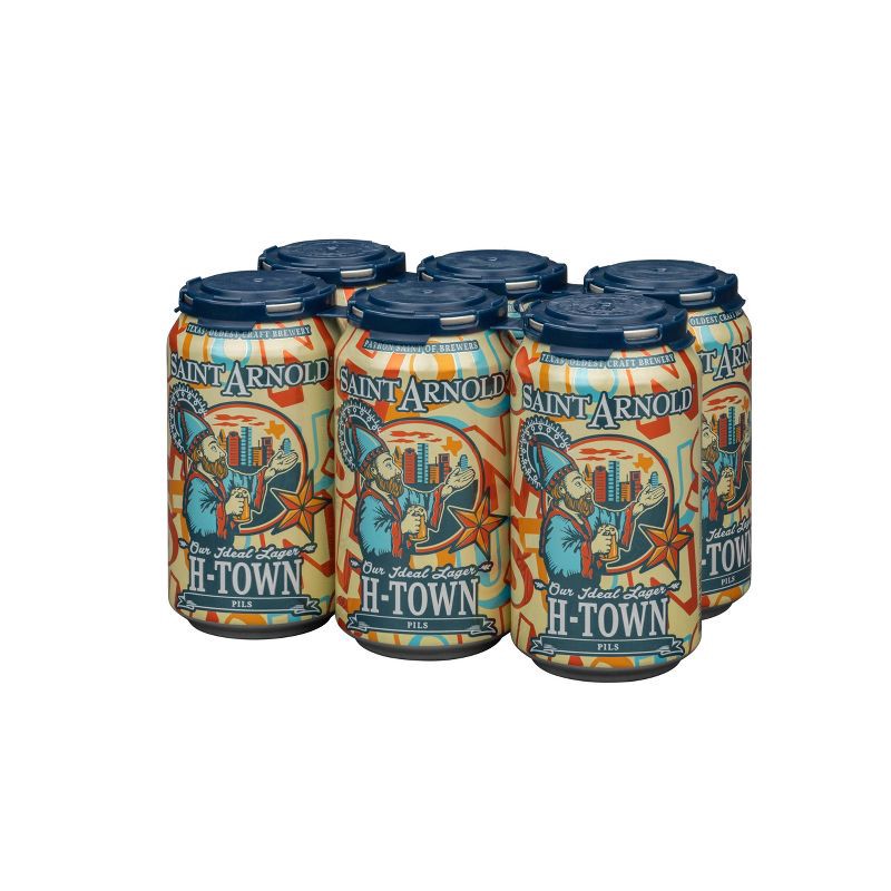 slide 3 of 3, Saint Arnold H-Town Pils - 6pk/12 fl oz Cans, 6 ct; 12 fl oz