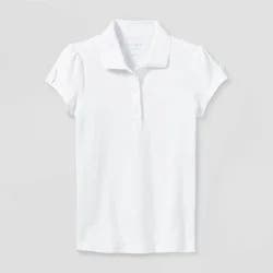Girls' Short Sleeve Interlock Uniform Polo Shirt - Cat & Jack™ White XXL