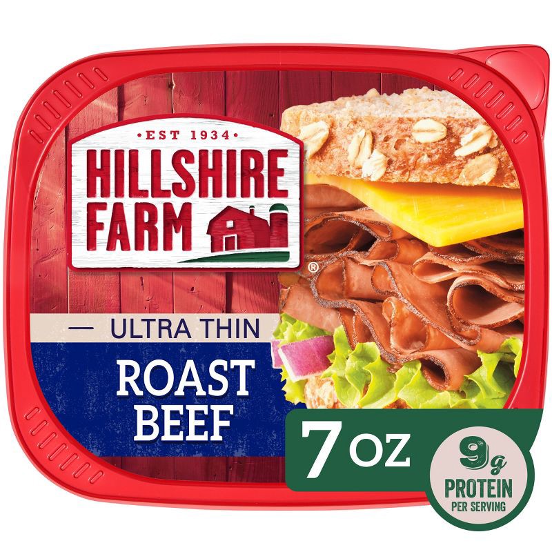 slide 1 of 9, Hillshire Farm Thin Sliced Roast Beef - 7oz, 7 oz