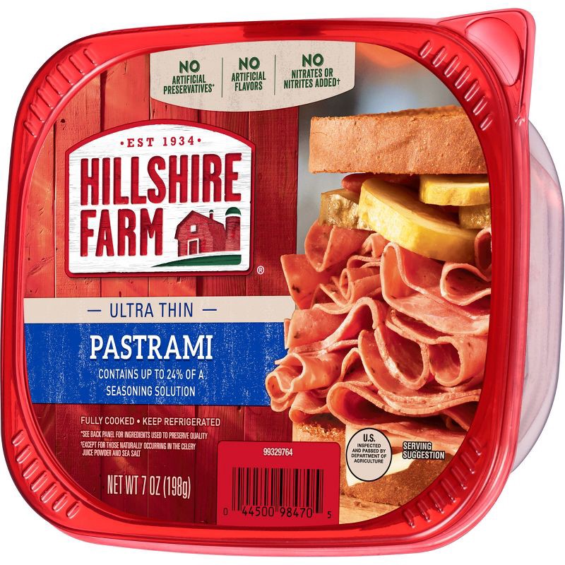 slide 1 of 8, Hillshire Farm Thin Sliced Pastrami Beef - 7oz, 7 oz