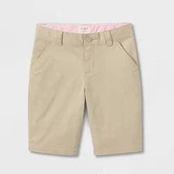 Girls' Uniform Chino Shorts - Cat & Jack™ Khaki 10