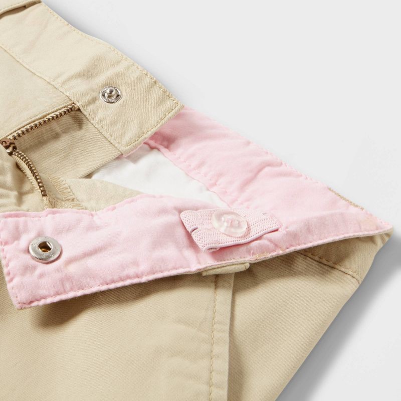 slide 3 of 3, Girls' Uniform Chino Shorts - Cat & Jack™ Khaki 16, 1 ct