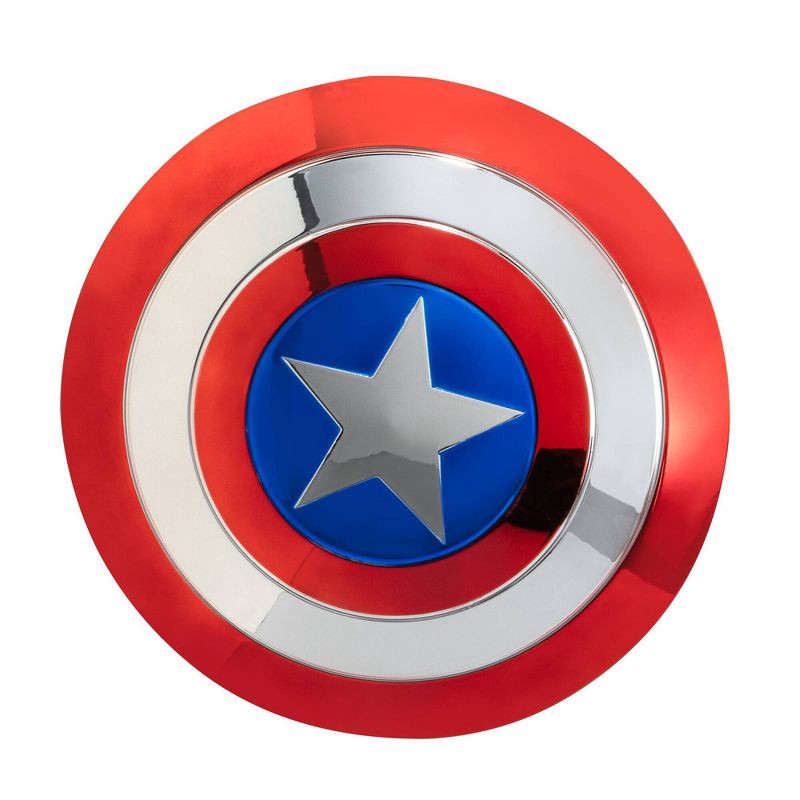 slide 1 of 4, Marvel Avengers Captain America Kids' 12" Shield Halloween Costume Hand Held Prop, 12 in