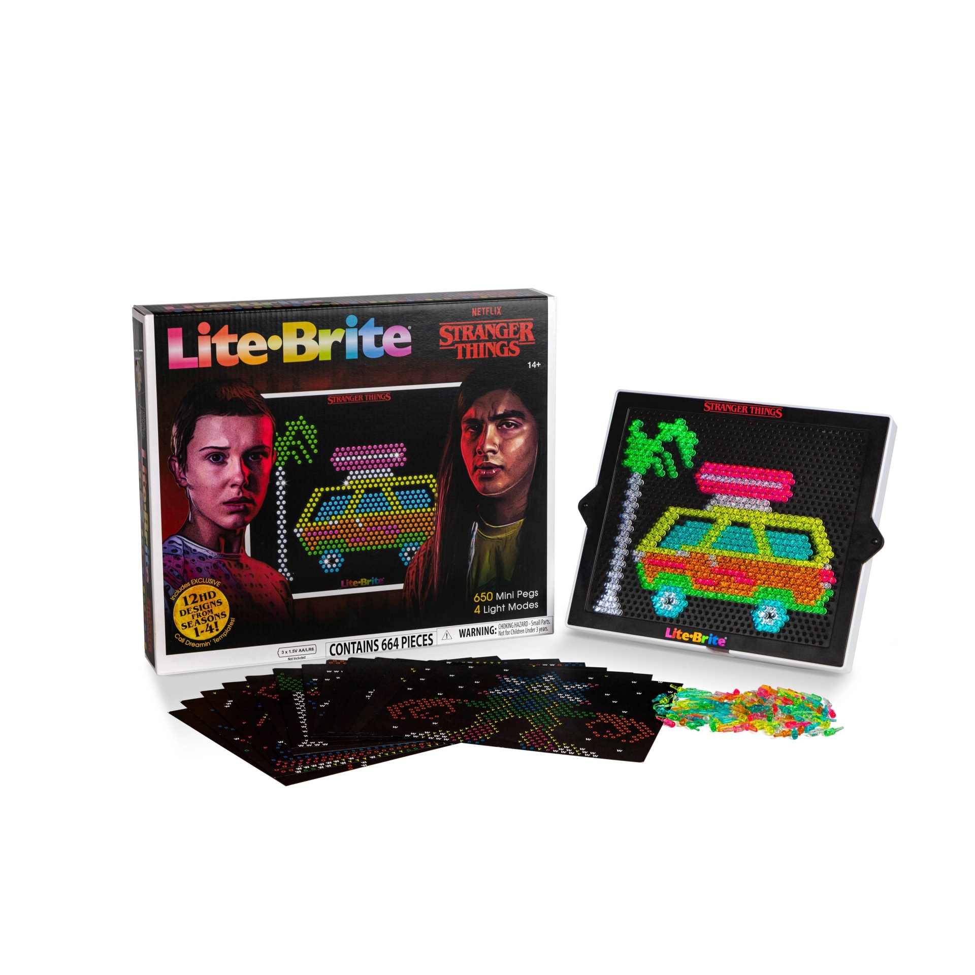 slide 1 of 6, Lite-Brite Stranger Things Special Edition Cali Dreaming, 1 ct