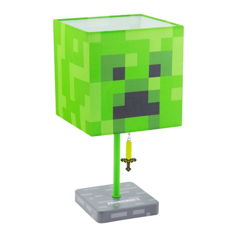 slide 1 of 3, Minecraft Creeper Table Lamp, 1 ct