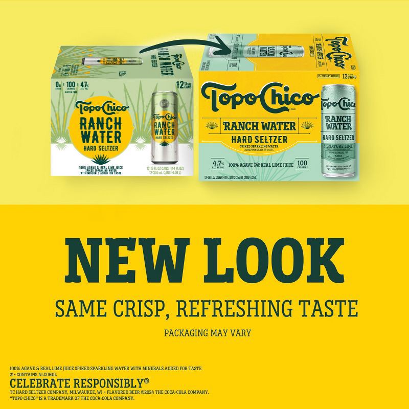 slide 4 of 9, Topo Chico Hard Seltzer Topo Chico Ranch Water Hard Seltzer - 12pk/12 fl oz Cans, 12 ct; 12 fl oz