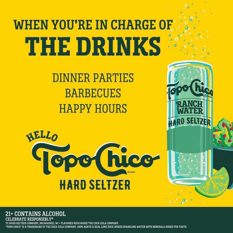 slide 5 of 8, Topo Chico Hard Seltzer Topo Chico Ranch Water Hard Seltzer - 12pk/12 fl oz Cans, 12 ct; 12 fl oz