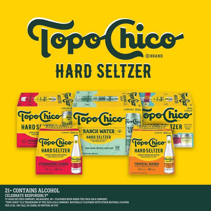 slide 6 of 8, Topo Chico Hard Seltzer Topo Chico Ranch Water Hard Seltzer - 12pk/12 fl oz Cans, 12 ct; 12 fl oz