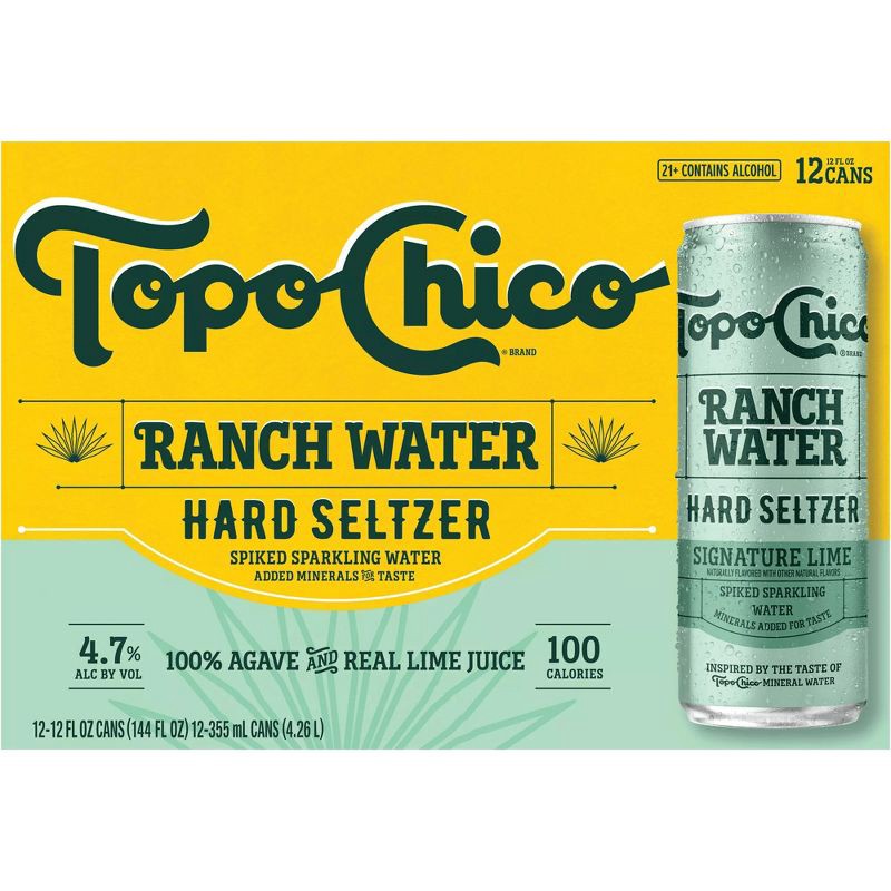 slide 7 of 8, Topo Chico Hard Seltzer Topo Chico Ranch Water Hard Seltzer - 12pk/12 fl oz Cans, 12 ct; 12 fl oz