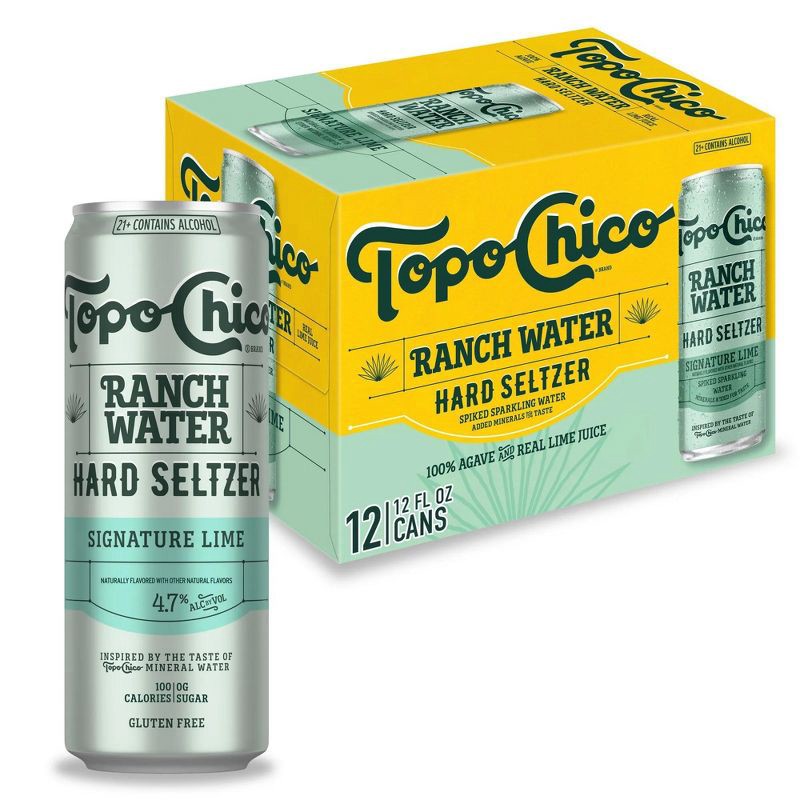 slide 1 of 8, Topo Chico Hard Seltzer Topo Chico Ranch Water Hard Seltzer - 12pk/12 fl oz Cans, 12 ct; 12 fl oz