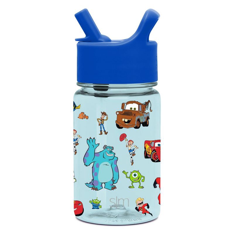 slide 1 of 3, Pixar Classics 12oz Plastic Tritan Summit Kids Water Bottle with Straw - Simple Modern, 12 oz
