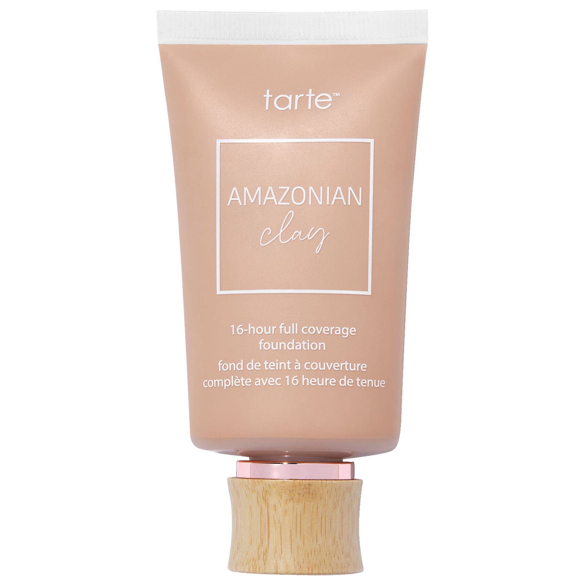 slide 1 of 8, tarte Amazonian clay 16-hour full coverage soft matte foundation 42N Tan Neutral,