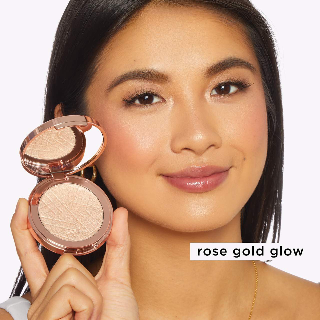 slide 6 of 6, tarte shimmering light powder highlighter Champagne Glow, 