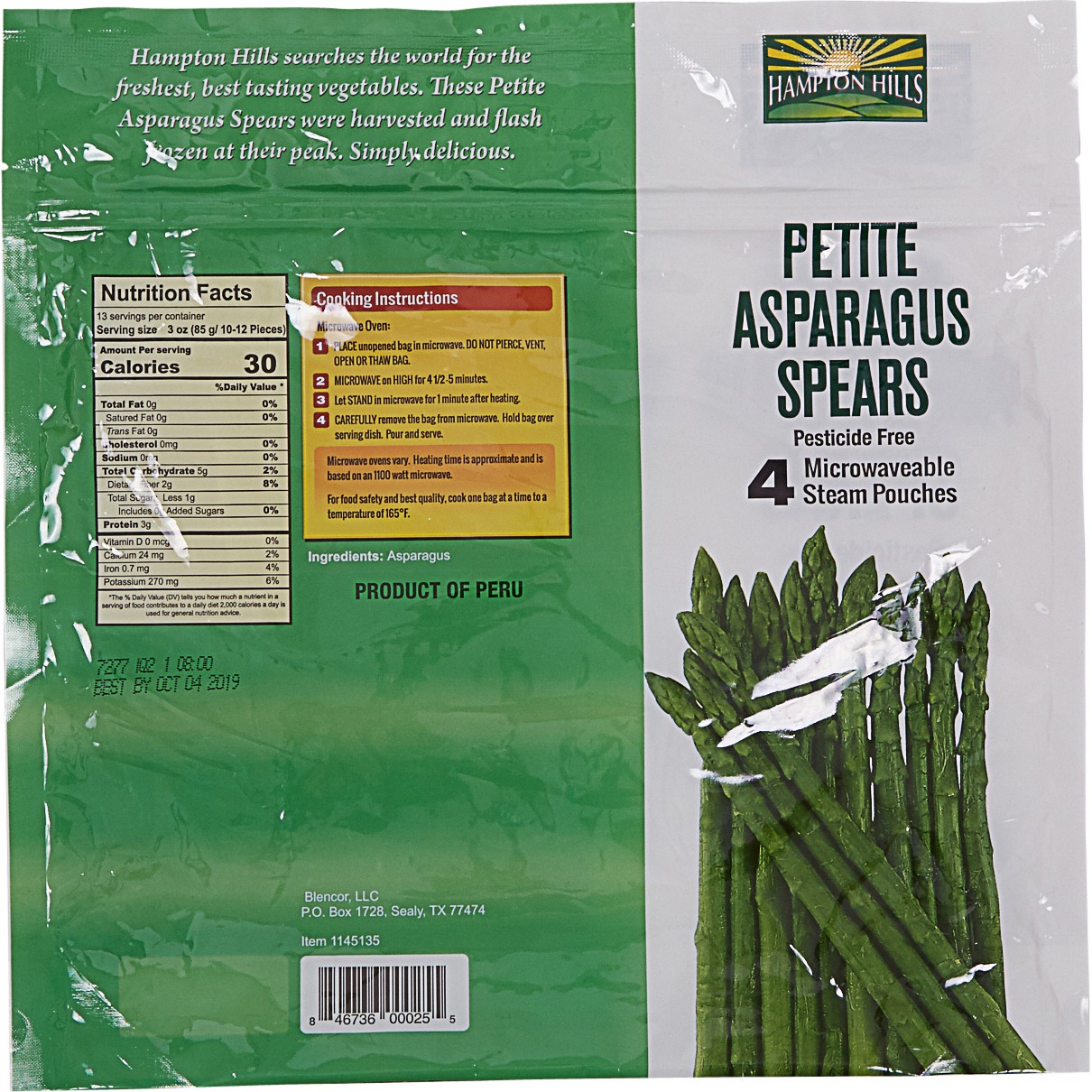 slide 2 of 2, Hampton Hills Petite Asparagus Spears, 4 ct; 10 oz