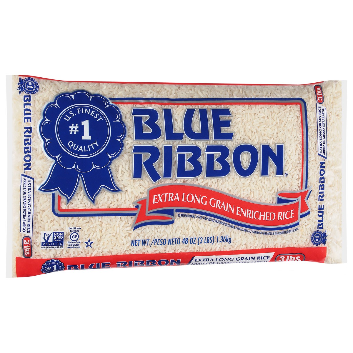 slide 2 of 9, Blue Ribbon Rice 3LB, 3 lb