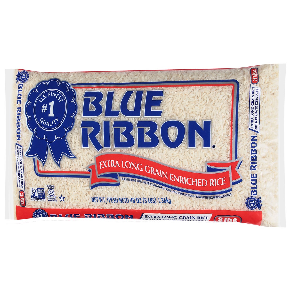 slide 3 of 9, Blue Ribbon Rice 3LB, 3 lb