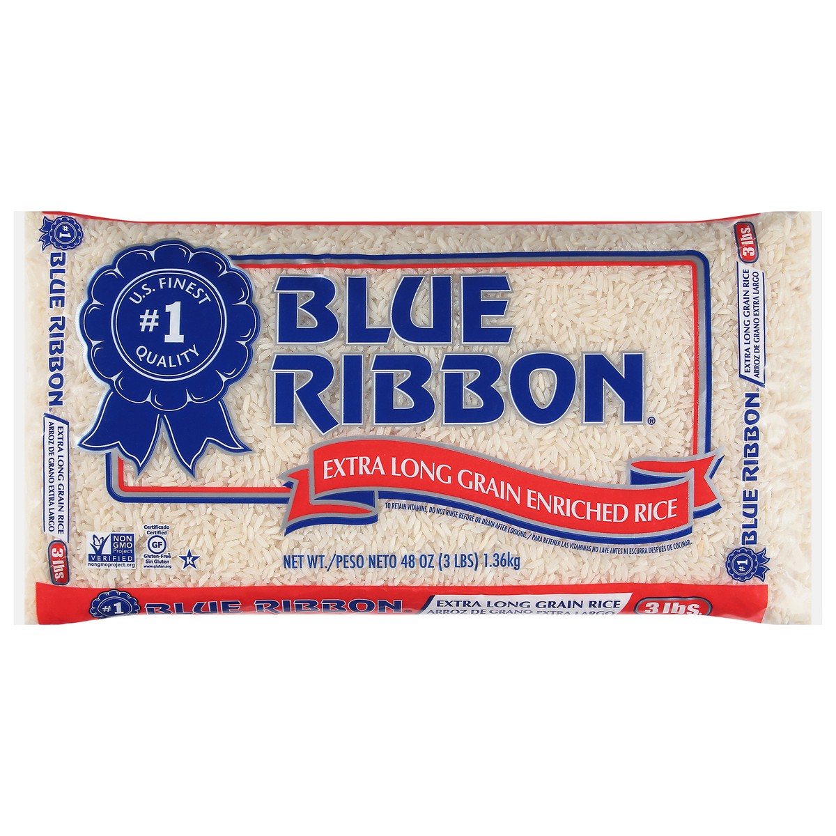 slide 1 of 9, Blue Ribbon Rice 3LB, 3 lb