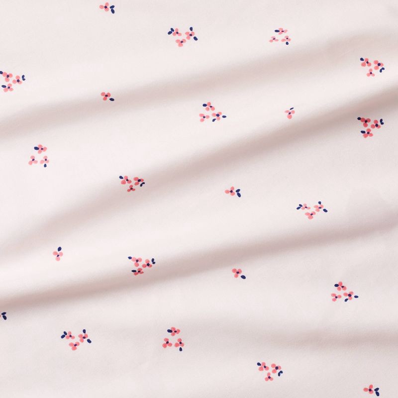 slide 3 of 4, Fitted Crib Sheet Small Floral - Pink - Cloud Island™, 1 ct