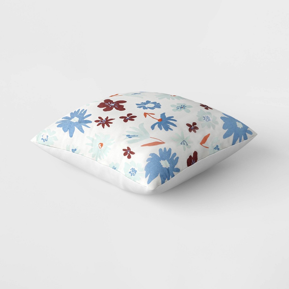 slide 3 of 4, Floral Square Throw Pillow - Room Essentials, 1 ct