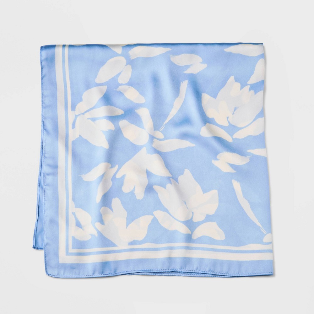 slide 2 of 3, Women's Abstract Print Scarf - A New Day Blue, 1 ct