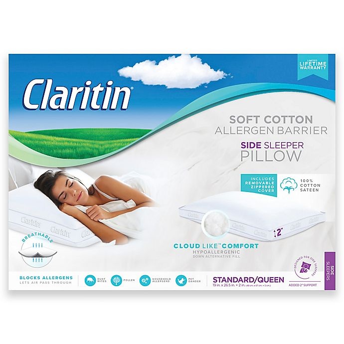 slide 2 of 2, Claritin Cotton King Side Sleeper Pillow, 1 ct