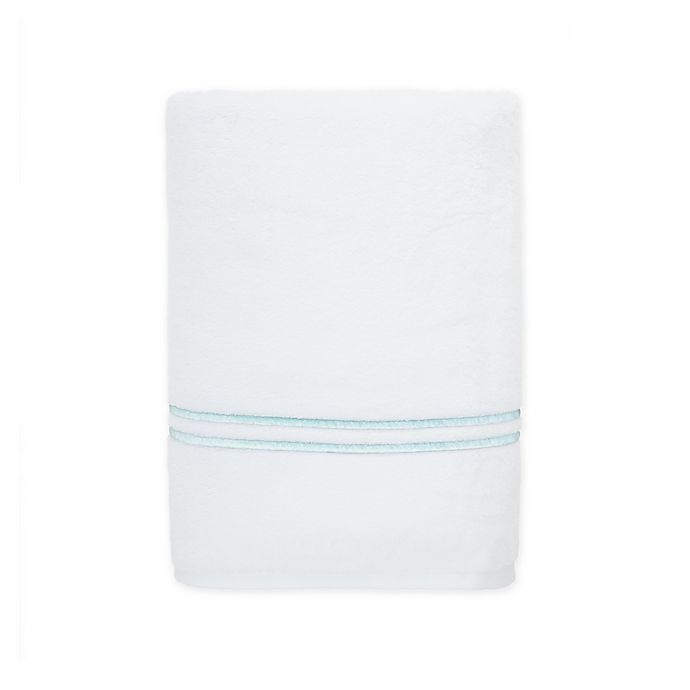 slide 1 of 1, Wamsutta Egyptian Cotton Striped Bath Towel - Blue/White, 1 ct