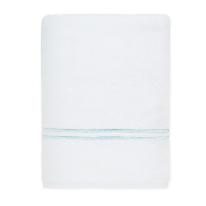 slide 1 of 1, Wamsutta Egyptian Cotton Striped Bath Sheet - Blue/White, 1 ct