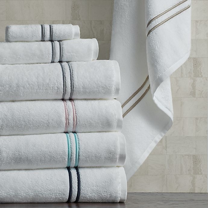 slide 7 of 9, Wamsutta Egyptian Cotton Striped Bath Towel - Rose/Grey, 1 ct