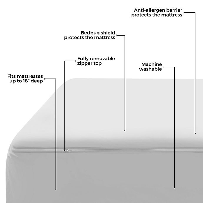 slide 3 of 3, Sleep Safe Waterproof Twin Box Spring Protector, 1 ct