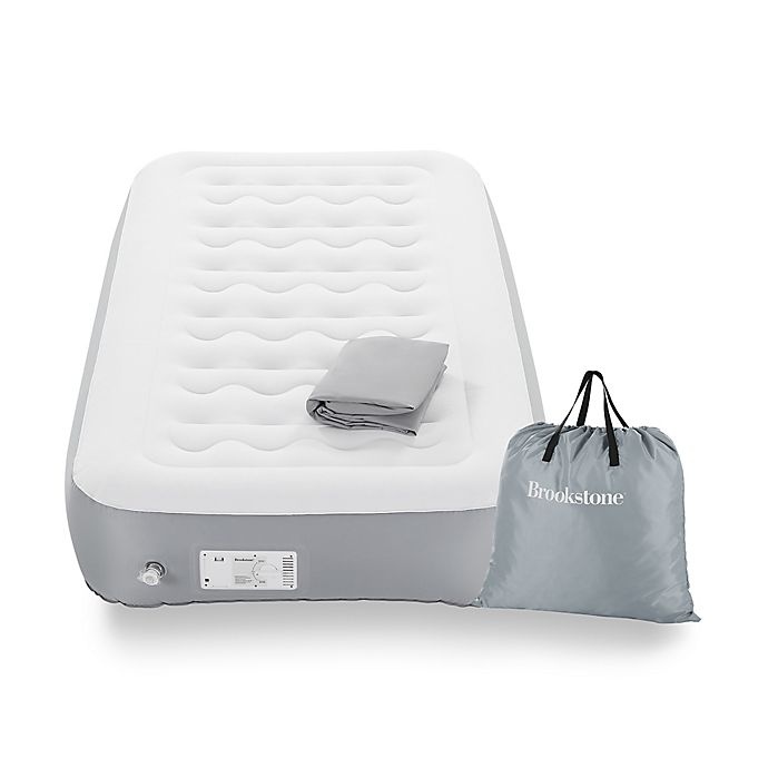 slide 6 of 9, Brookstone Perfect Twin Air Mattress, 12 in