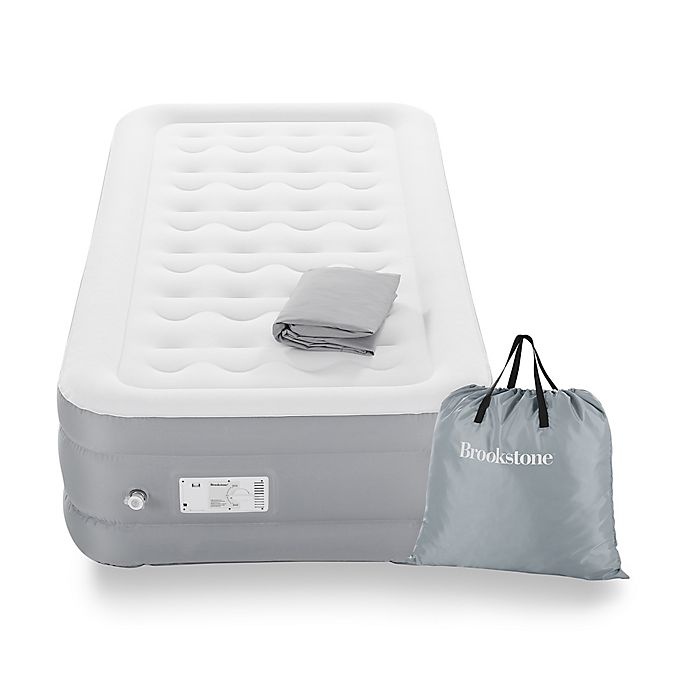 slide 3 of 9, Brookstone Perfect Twin Air Mattress - Grey, 18 in