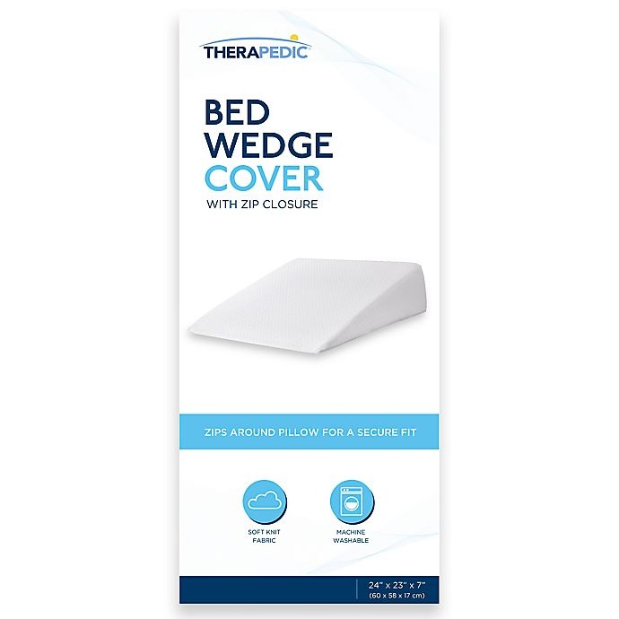 slide 5 of 5, Therapedic Bed Wedge Pillow Cover - White, 1 ct